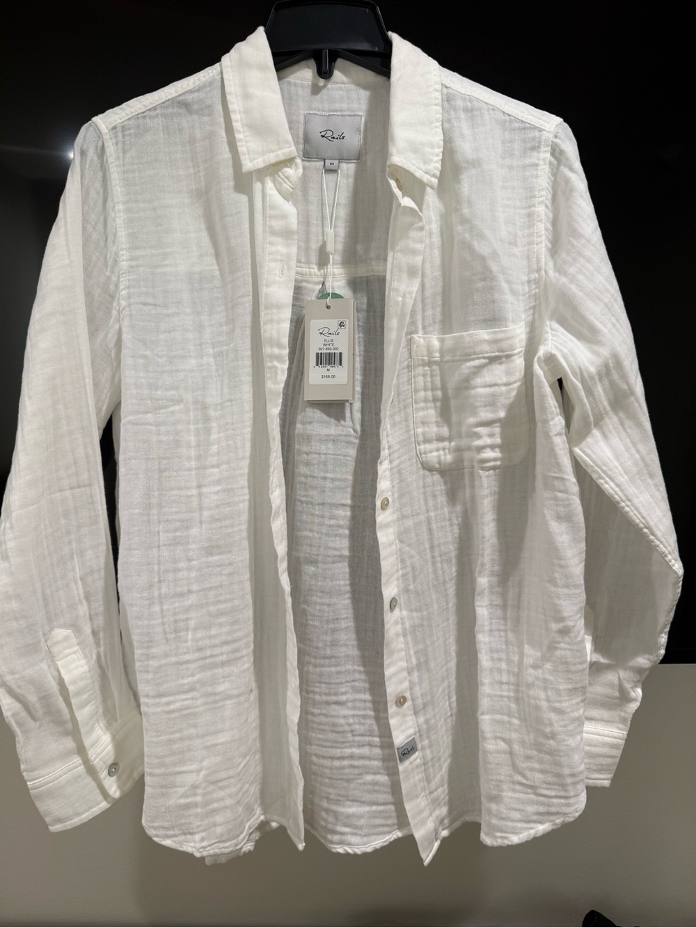 Rails White Button-Down Cotton Gauze Shirt - Picture 2 of 2